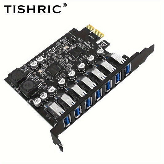 7-Port USB 3.0 PCI-Express (PCIe) Expansion Card