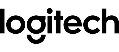 Logitech logo in bold, modern black font on white background