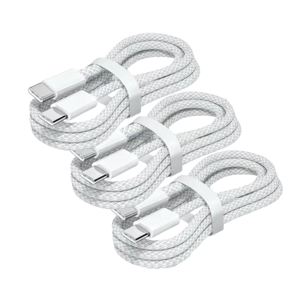 3-Pack USB-C to USB-C Braided Cable