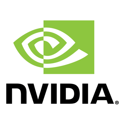 Green and white Nvidia logo with eye design and bold Nvidia text, ideal for gaming PCs