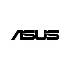ASUS logo in bold black text on white background